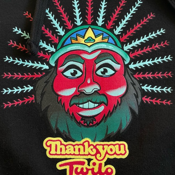 Twilo Skate Corner & Thank You Skate Co. Colorful Logo Black Classic Hoodie - Picture 5 of 13